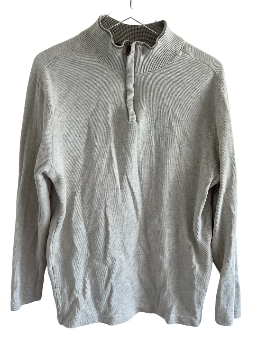 Tasso Elba Light Brown Half-Zip Sweater